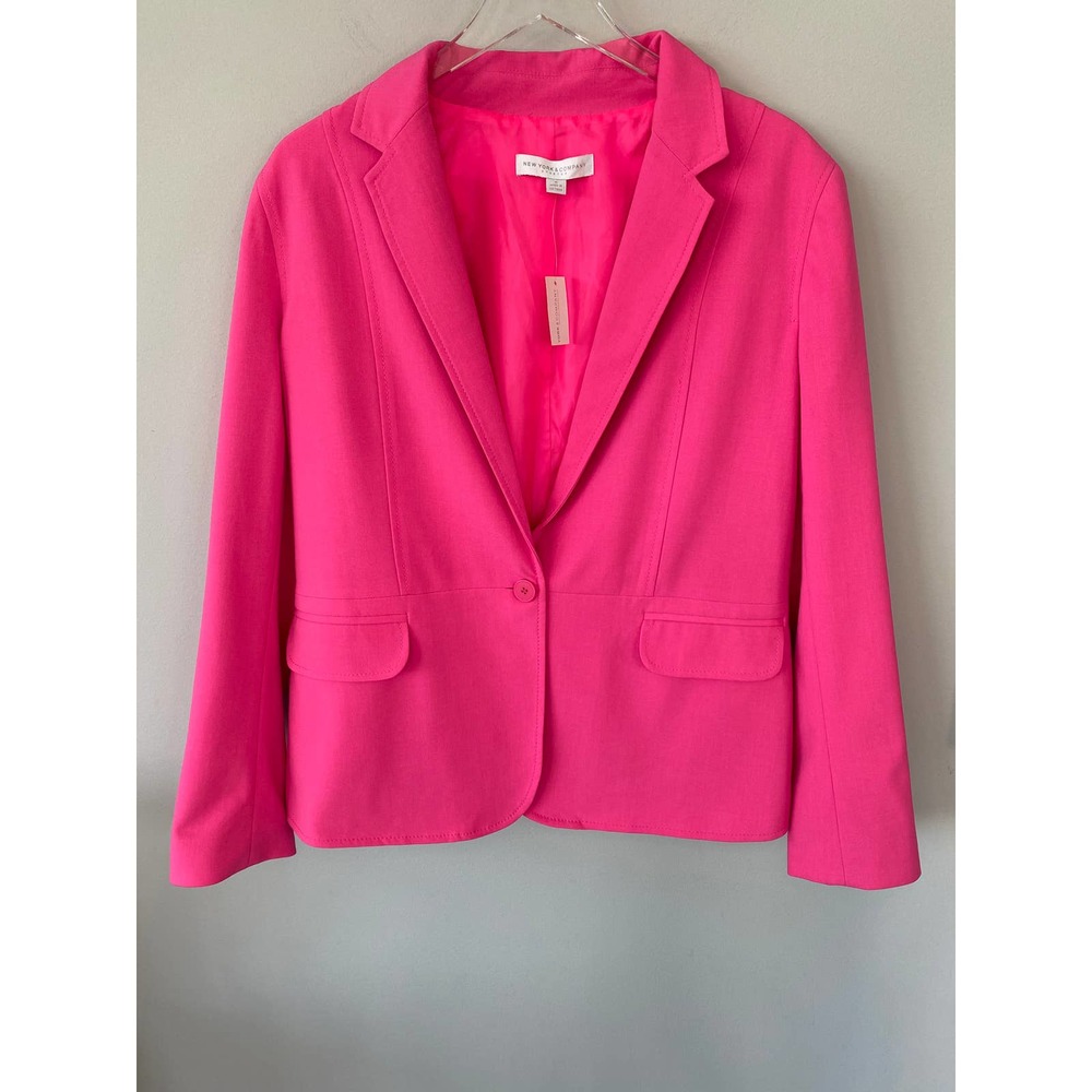 NEW YORK AND COMPANY PINK BLAZER 16 NWT